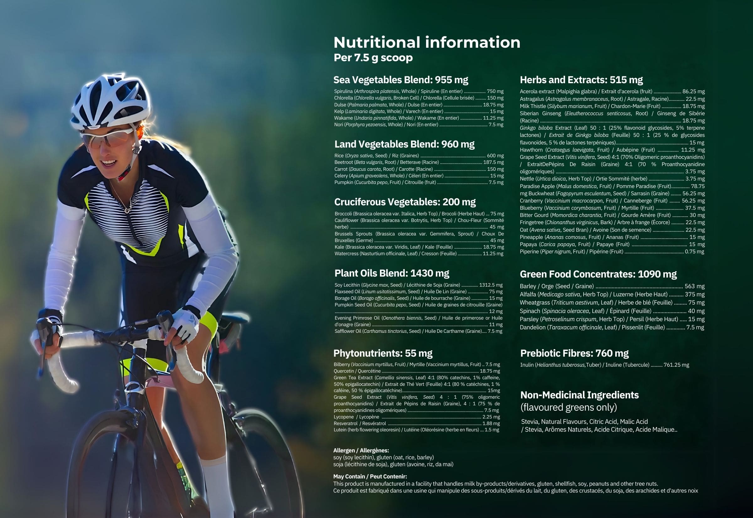 Ultimate Greens Nutritional Information